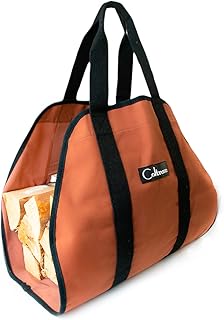 AOLDHYY Firewood Carrier Heavy Duty Firewood Holder Utility Tote Log Holder Premium Firewood Tote Fireplace Accessories Wood Basket for Fire Logs Canvas Firewood Carrier Log