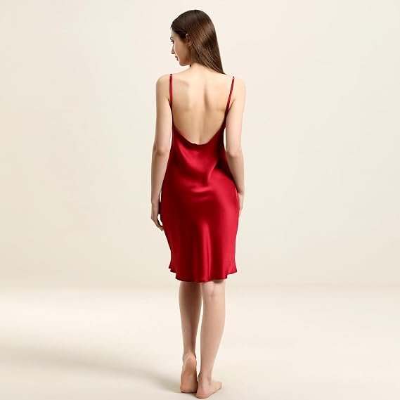 DAISYSILK Women Silk Nightgown Sexy Women's Camisole Chemise Long Sleepdress for Ladies Sleepwear Silk Slip Dress