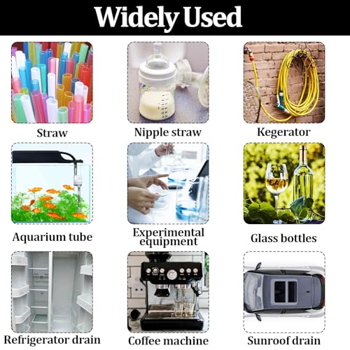 Ymapinc 4 Stück Edelstahl Flexible Rohrbürste Schlauchbürste Reinigungsbürste Pfeifenreiniger Lang Rohrreinigungsbürste für Strohhalmrohr Trinkschlauch Kühlschrankablauf Laborkatheter(100cm)