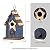 Glitzhome Rustic Patriotic Garden Distressed Wooden Decorative Bird House 9" H