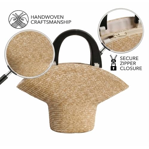 Bolso de verano tejido en forma de sombrero para mujer miniatura 4