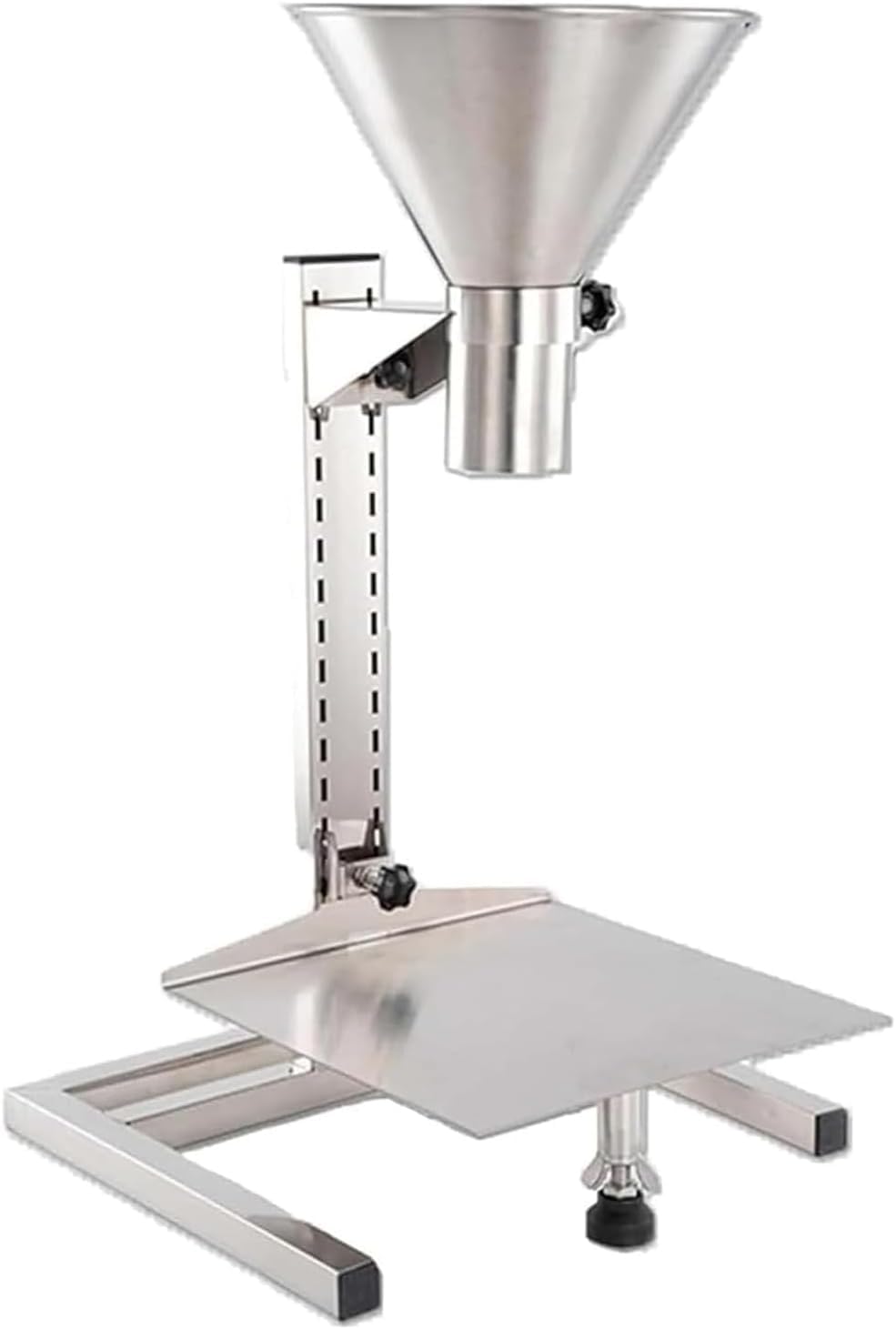 IYUESQ Stainless Steel Funnel with Support Stand, Manual Filling Package Funnel for Easy Dispensing, 12cm/4.7in Feeding Hopper