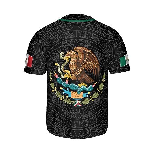 MonkeyVan Personalized Mexico Baseball Jersey, Mexican Jersey for Men & Women, Mexican Flag Jersey, Mexico Shirt Camisa 48_MXC7 miniatura 3