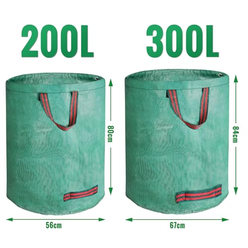 JARDILIFE Garden Waste Bags Heavy Duty 200 300 Litre 2 Pack, Reusable Garden Sacks with 1 Pair of Gardening Work Gloves, Tools Bags for Garden Waste Plant Waste Grass Leaves (200L*300L) 5 JARDILIFE Garden Waste Bags Heavy Duty 200 300 Litre 2 Pack, Reusable Garden Sacks with 1 Pair of Gardening Work Gloves, Tools Bags for Garden Waste Plant Waste Grass Leaves (200L*300L) - Image 5