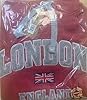 GWCC LE129 London England Applique Embroidery Hooded Sweatshirt Hoodie Ruby Red Colour XS to 4XL (as8, alpha, s, regular, regular) #5