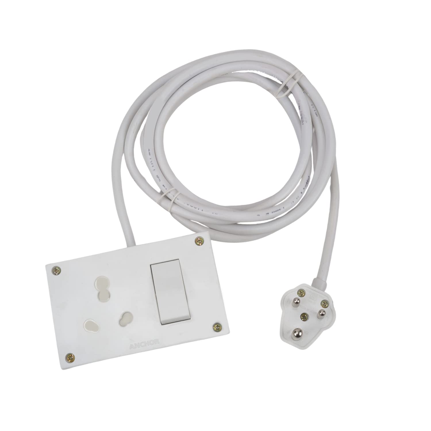 Ocko Heavy Duty Extension Board with 1.5mm, 5m Long Wire 1 (16A) Socket & 1 (16A) Switch Combined for Microwave, Induction Cooker, Fridge, Washing Machine, AC | Polycarbonate |(White, Pack of 1)-image-26