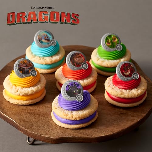 Bague anniversaire Dragons pour décorer les muffins d'enfant - 5