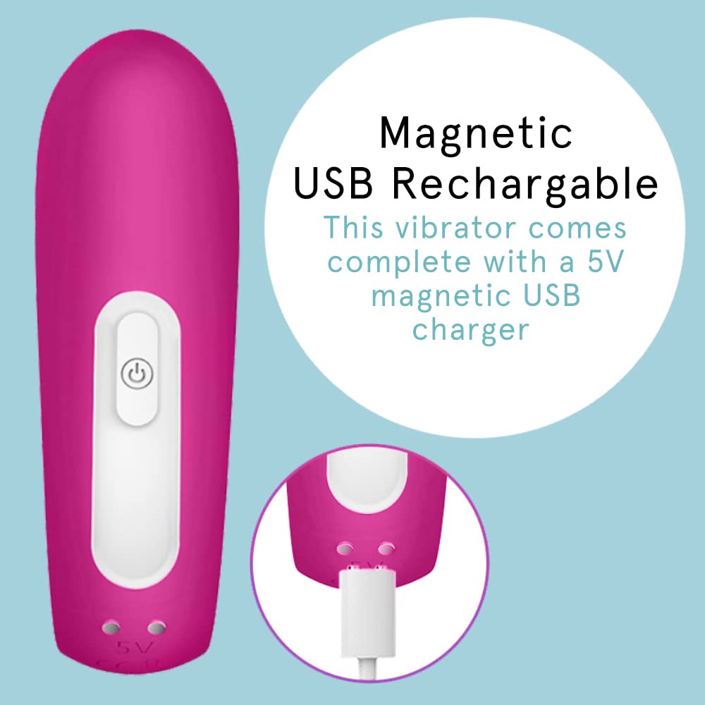Sh Vibrador de punto G de clítoris | Estimulador de clítoris con control remoto | Vibrador de doble cabeza para vagina, ano y pezón | Rosa