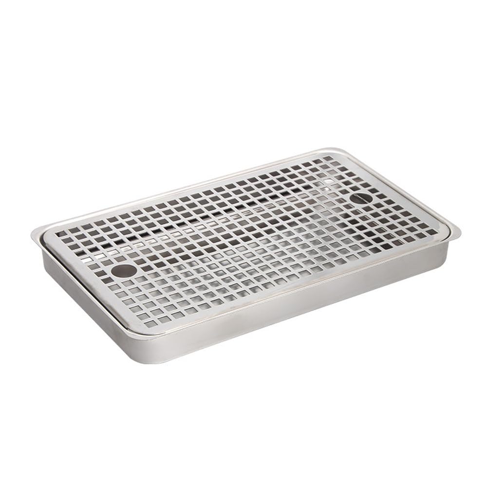 Bandeja de goteo de cerveza de acero inoxidable de 11.8 pulgadas, bandeja de drenaje rectangular para camareros, perfecta para cafeterías, camping y bares, herramienta para recoger agua