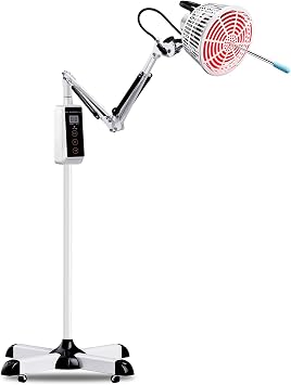 3-in 1 TDP Far Infrared Mineral Heat Lamp Acupuncture Therapy Light Floor Stand Therapeutic Lamps with Red Light for Healing Body Arthritis Chronic Pain Relief, Sleep, Wound
