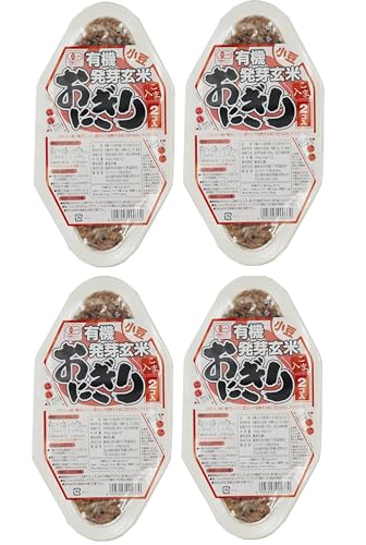 コジマ 有機玄米おにぎり 小豆 (90g×2個入り)×4個 有機玄米 発芽玄米 レンジで簡単 時短 保存食 おむすび