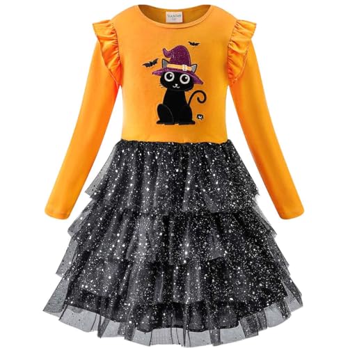 VASCHY Cute Girls Casual Autumn Spring Long-Sleeve Outfit, Toddler/Big Kid Girls Clothing Size 3-10T