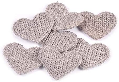 Patches 30Pcs Heart Shape Patches Appliques Sewing Supplies for Clothing Stickers Handmade Stick-on Backpack DIY Decoration 27x35mm Clothing Repair Decoration Patches(1)