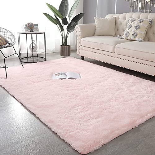 Tapis moelleux à poils longs 180x200 cm grand format confortable pour votre salon et chambre