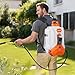 VEVOR Battery Powered Backpack Sprayer, Electric Back Pack Sprayer 4 Gallon, 2 Wands & 8 Nozzles, Adjustable 0-90 PSI, 4H Runtime, Portable Lawn & Garden Sprayers for Weeding, Spraying, Cleaning