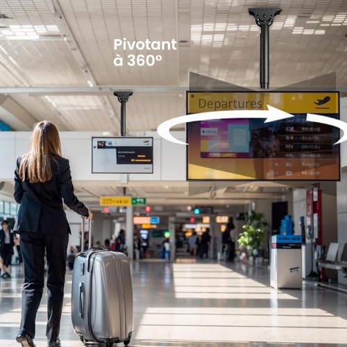Support TV plafond universel pour installer un grand écran sans percer vos murs