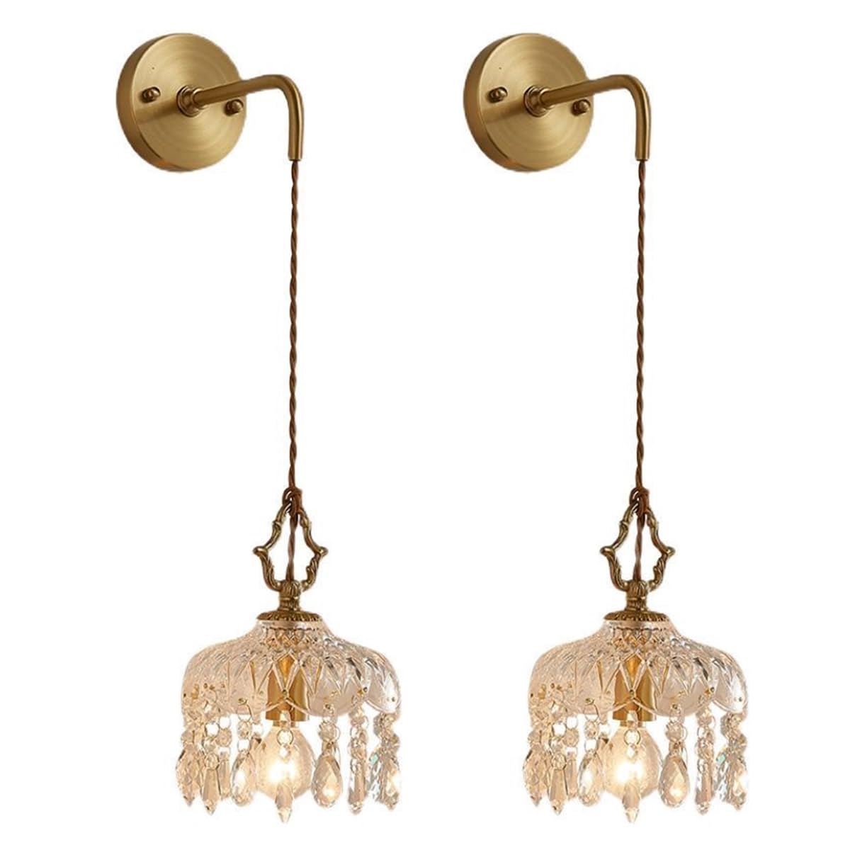 HXYSXHJUO Wall Lamp Sconce - Modern E26 Base Adjustable Light Fixture with Clear Glass for Living Room, Restaurant, Loft