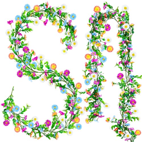 2 Pack Spring Flower Garland, 13.6 Ft Silky...