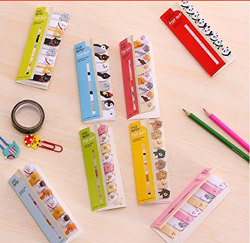 Fascolacute Kawaii Diy Memo Pad Sticky Notepaper Note Cartoon Animal Bear Dog Pig Cat Penguin Sticker Office School Supplies ,Pack Of #TOP4