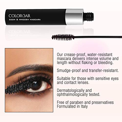 Colorbar Zoom and Whoosh mascara, Black Sin, 9 ml | Smudgeproof | Easy to use | Conditioning - Image 3