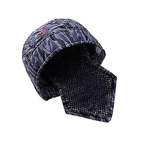 Uteruik Soldador de Soldadura Protección Sombrero Gorro Bufanda Soldador Casco de Algodón Retardante de Llama, 1 Pieza (HGFS)