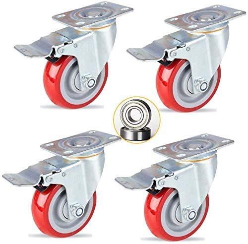 Roulettes de meubles charge lourde 125mm dotées de roulements à billes fluides