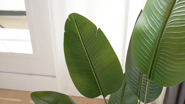 Pianta Artificiale Uccello Del Paradiso 120 Cm PlusFive: Finto Banano Strelitzia Per Decorazione Interni/Esterni