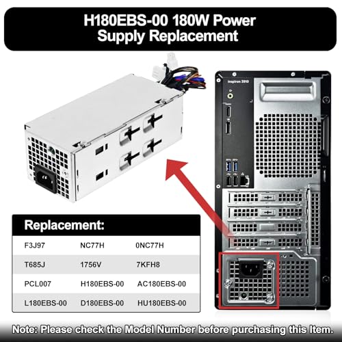 Fuente de alimentación LXun AC180EBS-00 180W compatible Dell miniatura 3