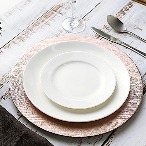 Balsa Circle 6 Pcs 13" Blush Charger Round Plates - Dinner Wedding Supplies For All Holidays Decorations #TOP2