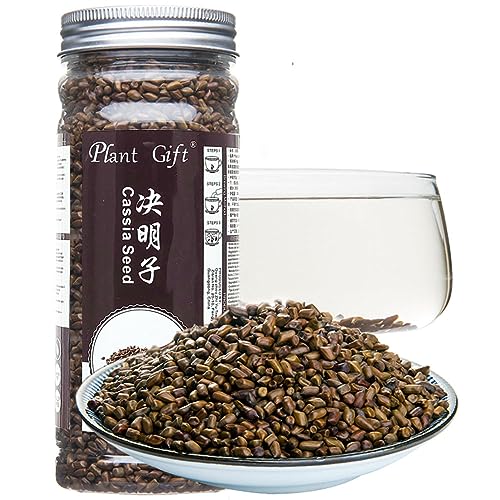 Plant Gift Cassia Angustifolia Tea, 决明子 Chinese Herbal Medicine Cassia Seed Tea organic cooked frying Detox Liver eyesight Health Flower Tea Eye protection 250g /8.8oz