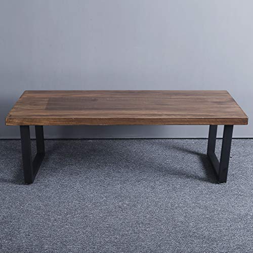 Image of MBQQ Furniture Legs 15.7 inchHeight 17.7 inchWide Rustic Decory Square Tube Table Legs,Heavy Duty Metal Desk Legs,Dining Table Legs,Industrial Modern, DIY Iron Bench Legs