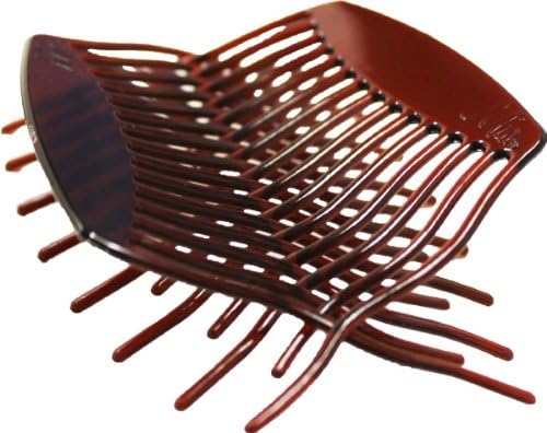 Lockettes, New + Improved Unbreakable Interlocking Combs Jaw Clamp Hairstyling Tool Accessory | Brown | for Updos, French Twists, Women, Teens 1set