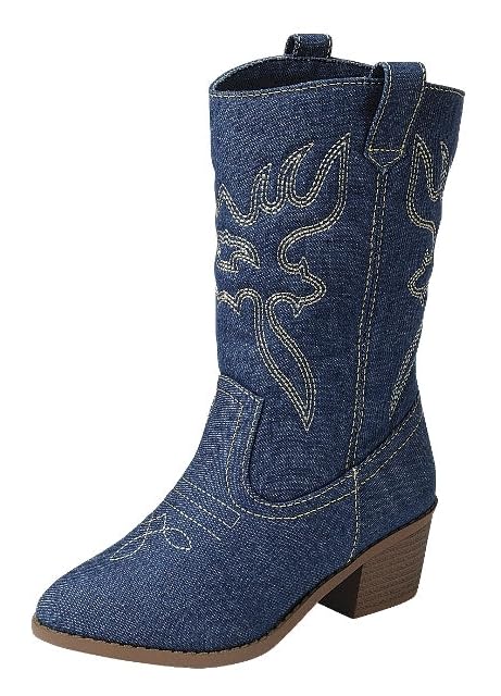 Forever Women's Pointed Toe Embroidered Western Rodeo Cowgirl Boots