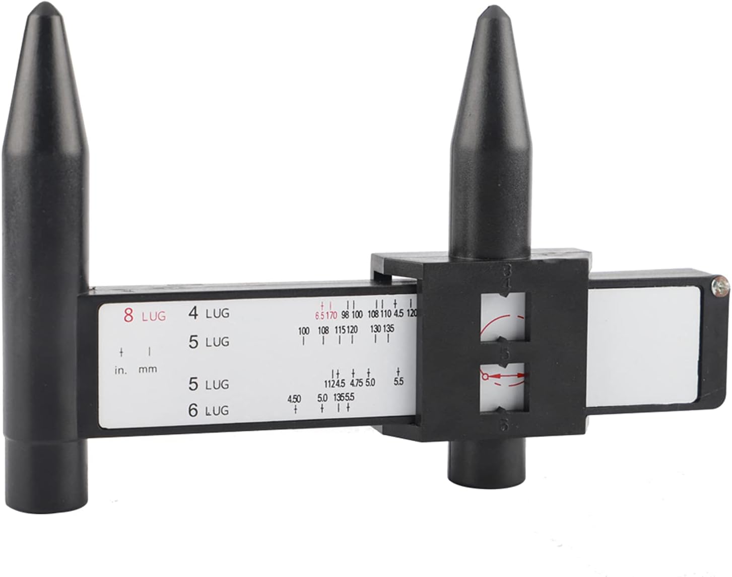 Wheel PCD Gauge, Rim Bolt Pattern Measuring Tool, Wheel PCD