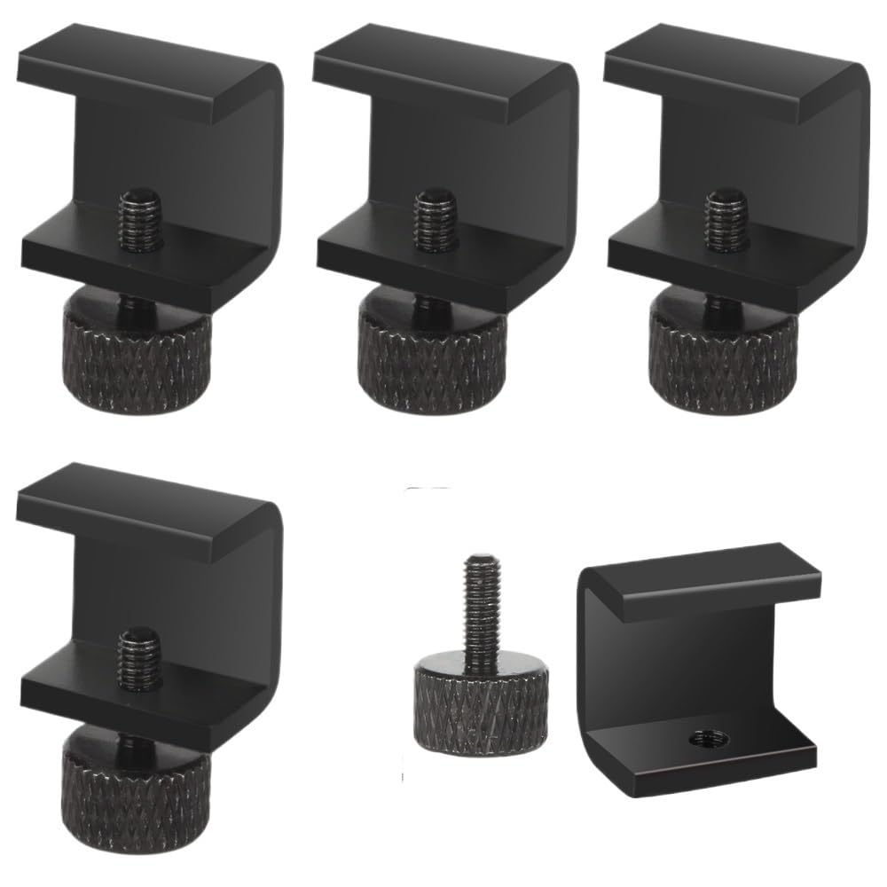 for lerdge 3D Printer Parts Heated Bed Clip Platform Clamp Heatbed Retainer Glass Plate Fixing Adjustable Clips Accessories 8PCS(4pcs Black)
