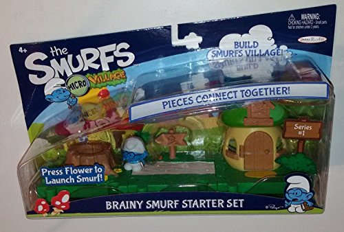 The Smurfs Micro Village Brainy Smurf Starter Set