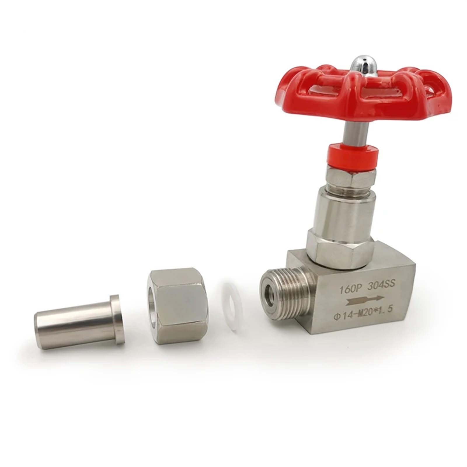 Wysokociśnieniowy spawany do żeńskiego zaworu iglicowego J21W-160P oprzyrządowanie kulowe ze stali nierdzewnej (OD 14 mm, 0,5 cala)