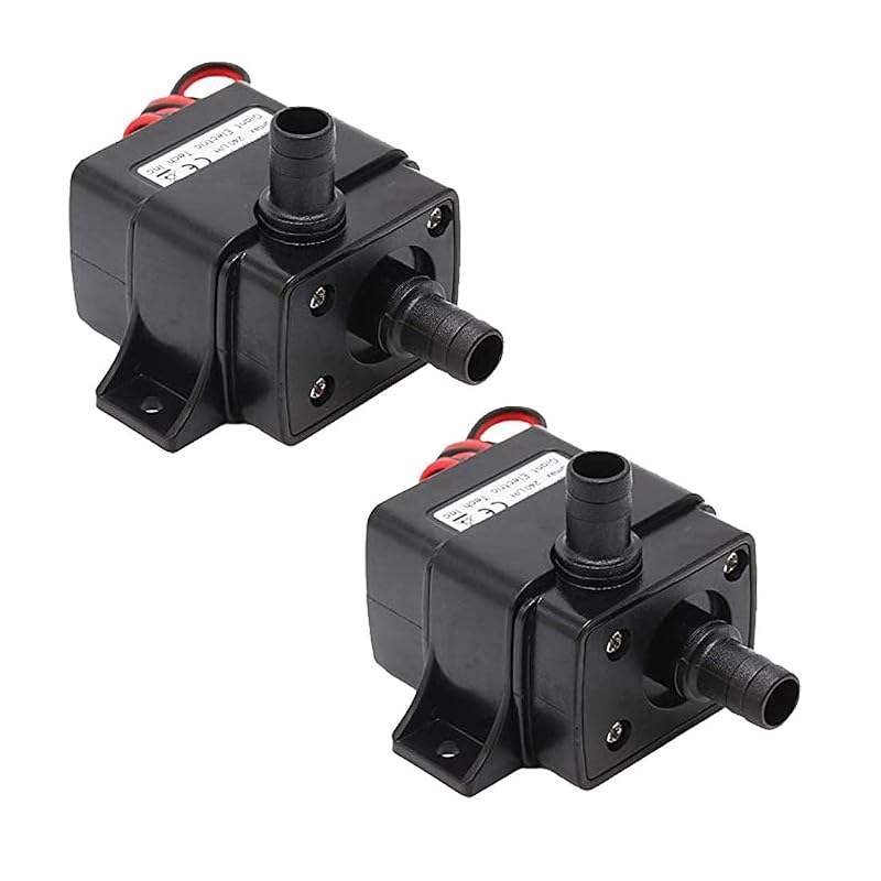 Bomba de Água Submersível HiLetgo 240 L/h 12 V DC 4,2 W com Rotor sem Escovas, 3 m de Altura, Pacote com 2