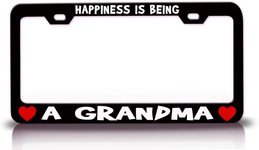 Happiness is Being A Grandma Careers Professions Car SUV Truck License Plate Frame Bl t91