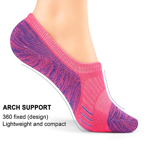 Image of Gonii Womens No Show Socks Athletic Ankle Socks Cushioned Running Low Cut | Breathable fabric, Reinforced toe heel, Thick sole pad, Anti-slip heel grip, Sweat-wicking, Anti-shrink, Sport & casual wear