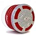 iFox iF013 Bluetooth Shower Speaker - 100% Waterproof Shower Radio. Wireless It Pairs To All Bluetooth Devices - Phones, Tablets, Computer, Games - Red & White