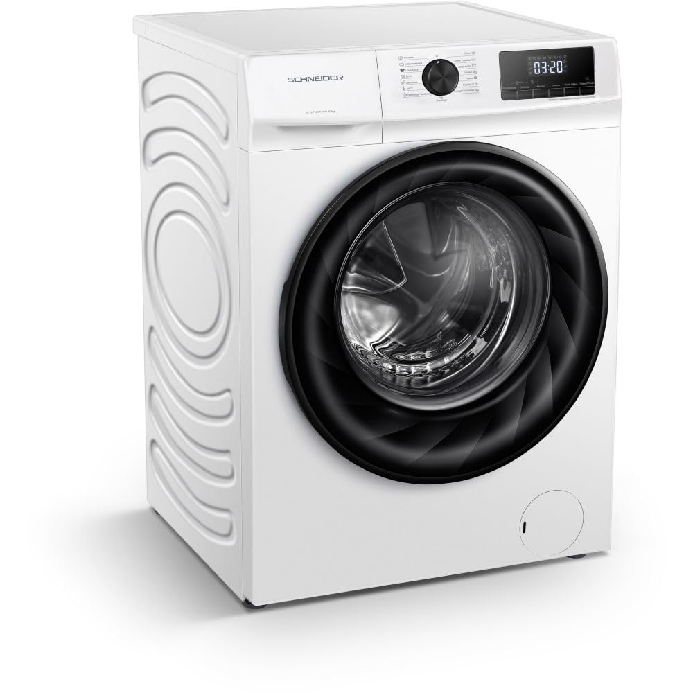 SCHNEIDER SCLLF1014VAW, Lave linge frontal, 10 kilos, Fonction vapeur, Moteur inverter, 1400trs/min, 15 programmes, Pieds réglables, Blanc