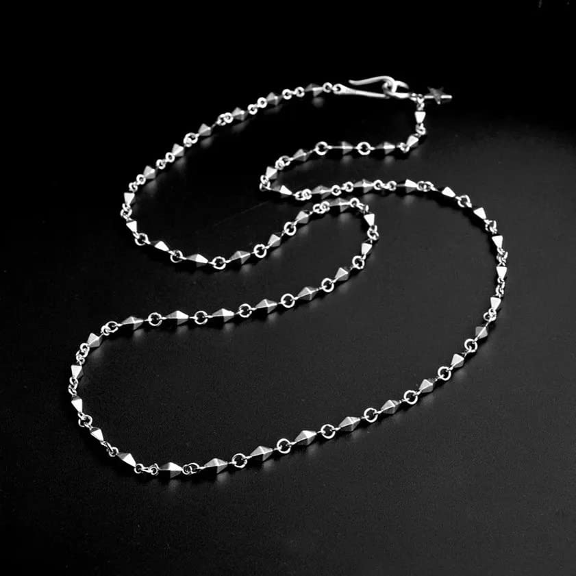 Collier en Argent véritable S925 anti-allergie, chaîne fine anti-ternissement motif étoile 3mm - 3