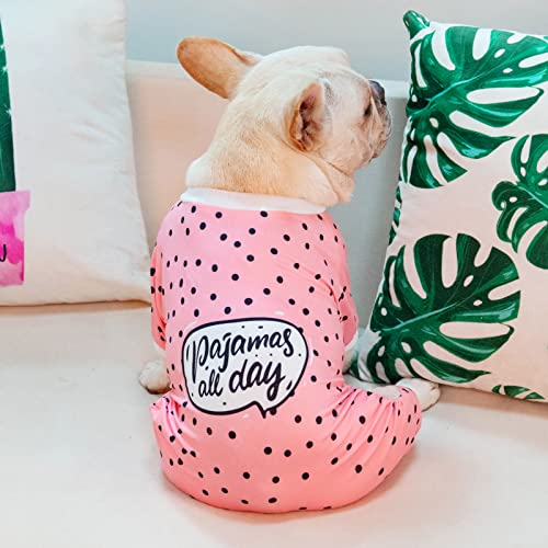 Image of CuteBone Small Dog Pajamas Shirt Stretchy Summer Puppy Pjs Soft Cat Onesies Pet Clothes for Daily Wear DA13M