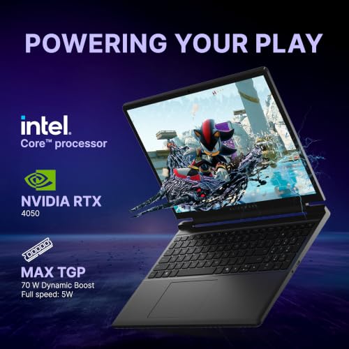 Image of Dell Alienware 15 Gaming Laptop, AI Enabled Intel Core 7 240H Processor, 16GB:512GB, NVIDIA 4050, 6 GB GDDR6, 15.3 inch WUXGA 165Hz 300nits, Alienware White Backlit Keyboard, 2.25kg