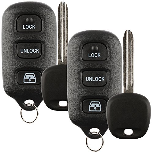 Discount Keyless Replacement Hatch Glass Key Fob Car Remote and Uncut Ignition Key Compatible with HYQ12BBX, ID 4D 67 (2 Pack)