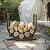 Idzo 17in Decorative Heavy Duty Firewood Storage Log Rack Decorative Heavy Duty Wood Holder Indoor Outdoor Black