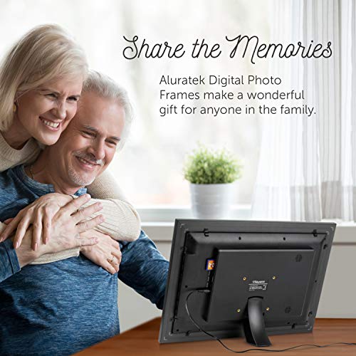 Aluratek 14” Lcd Digital Photo Frame With 4Gb Built-In Memory With Remote, Usb Sd/Sdhc Support, W/White Matting (Admpf214Fb), Black #TOP2