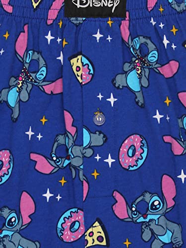 Disney Lilo & Stitch Mens Cotton Jersey Button Fly Boxer Lounge Shorts4