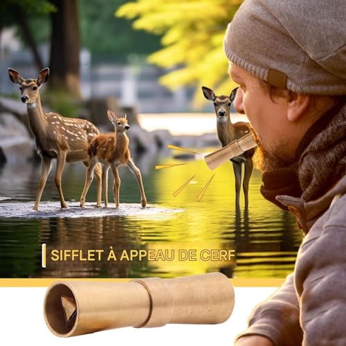 Appeau pour petit gibier compact avec sifflet à chevreuil léger - 3